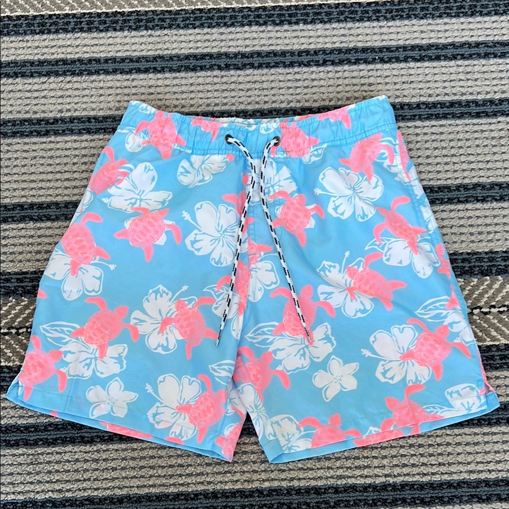 Snapper Rock Blue and Pink Kids Swim Trunks